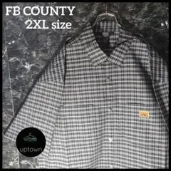 FBCOUNTY 紺 白 ライン チェックシャツ 半袖 90's 2XL 1-①のサムネイル