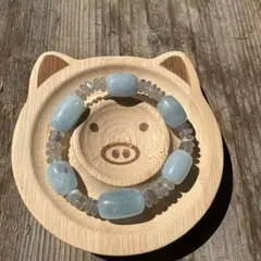 アクアマリン デザインブレスレット