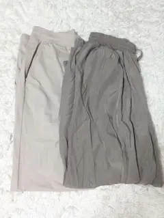 【2点セット】レディース ストレッチ素材パンツ Lサイズ