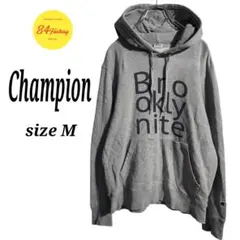 チャンピオン フーデッド スウェットパーカー シャツ 刺繍 ヴィンテージ 薄手