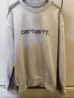 carhartt グレー ロゴ入り トレーナー