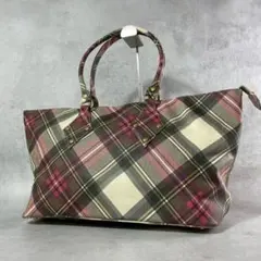 高級　ヴィヴィアンウエストウッド　トートバッグ　チェック　オーブ