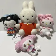 サンリオ　ミッフィ　マイメロディー　クロミちゃん　ぬいぐるみ　4体セットのサムネイル