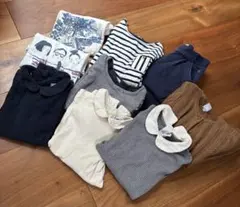 プチバトー✨10ansキッズ服セット（半袖、長袖Tシャツ・パンツ・カーディガン