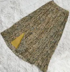 BACCA プリーツ ロングスカート 花柄 総柄 シフォン トゥモローランド