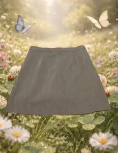 グレー 台形 ミニ スカート タイト インパン付 ミニスカ