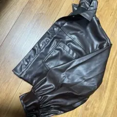 ブラウン レザージャケット ライダース 冬服 秋服