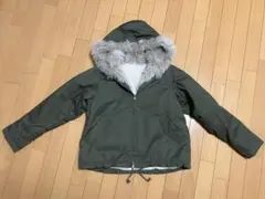 美品！earth エコファーモッズコート M カーキ　ボア