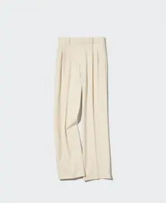 UNIQLO タックワイドパンツ アイボリー