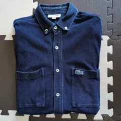 Lacoste ネイビー ボタンダウンシャツ　インディゴ　Lサイズ