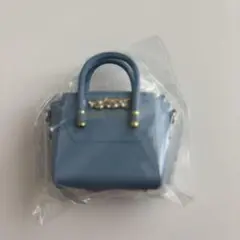 ジルスチュアート ミニビジューロイヤルトートキーホルダー　ブルー　ガチャ