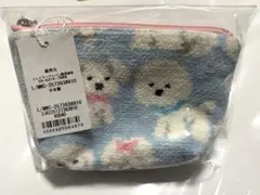 新品 フェイラー モフモフワンチャン　舟形ポーチＳ　ペールブルー　WEB限定