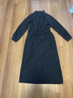 ドット柄ワンピース ロングワンピース