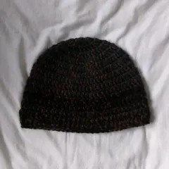 ニット帽/ビーニー/クラッシャーハット/Y2K/ブラック/ブラウン/グレー