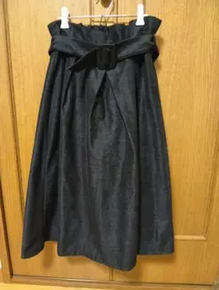ナイスクラップ　フレアスカート　黒　フリーサイズ