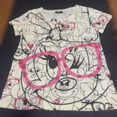 D24 ミニーマウス 総柄 Tシャツ 半袖のサムネイル