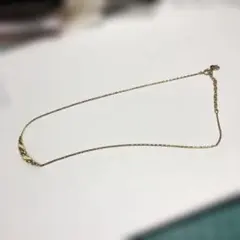 12778 クリスチャンディオール　ツイストデザイン ネックレス 金属製