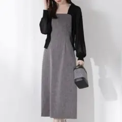 ショルダーフリルワンピース PROPORTION BODY DRESSING