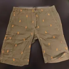 【値下げ】【SUN SURF】 カーキショートパンツ/コットン/M/刺繍デザインのサムネイル