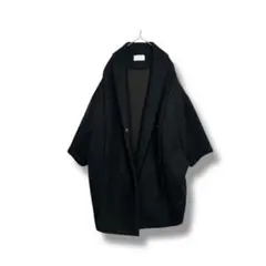 ドルマンコート オーバーサイズ ロング丈 ビッグシルエット ネイビー