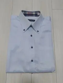 ボタンダウン　ビジネスシャツ　ワイシャツ　長袖　43-82　LL