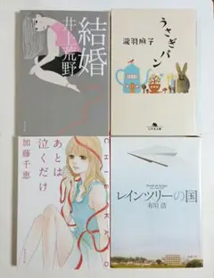 恋愛小説・4冊セット(結婚・うさぎパン・あとは泣くだけ・レインツリーの国)