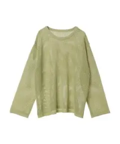 earth music&ecology ラメメッシュプルオーバー