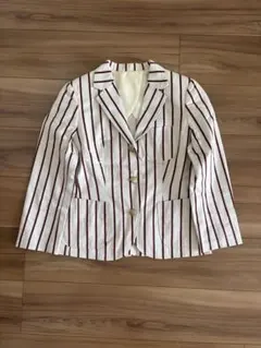 NEWYORKER ストライプ テーラードジャケット レディース