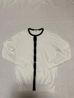 ユニクロレディースコットン100%長袖カーディガン〔XXL〕美品 伸縮性有 最終