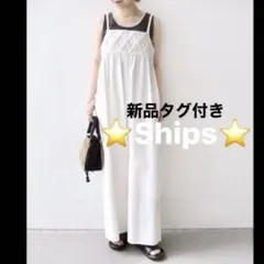 新品タグ付　ships サロペット　オールインワン　オーバーオール　白　ホワイトのサムネイル