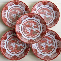 長谷川紀代 九谷焼赤絵花鳥文 銘々皿 5客 長谷川紀代 九谷焼赤絵花鳥文 銘々皿 5客 - メルカリ