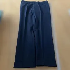 ネイビー ストライプ スラックス