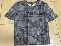 shein Tシャツ M シルバー y2k 近未来 ダンス