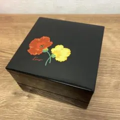 JUNKO KOSHINO 重箱 2段式 黒色 赤い花 - メルカリ