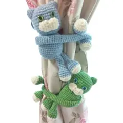 ハンドメイド かぼちゃと花のあみぐるみ カーテンタッセル - メルカリ