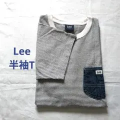 メンズ　 Lサイズ　Lee ストライプ 　Tシャツ 　デニムポケットのサムネイル