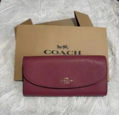 日曜市1日特価！　未使用　即日発送　COACH ピンク長財布