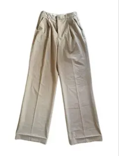 ZARA ベージュ タック入り ワイドパンツ