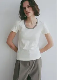 ETRE TOKYO three dots オーガニックコットンリンガーTeeのサムネイル
