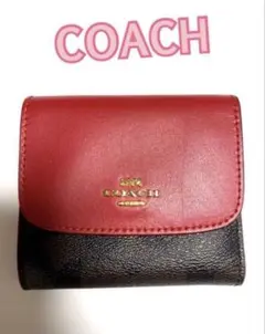 COACH 三つ折り財布 レッド