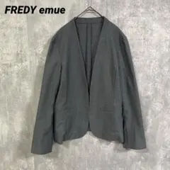 FREDY emue フレディエミュ　ノーカラージャケット　グレー　サイズ36のサムネイル