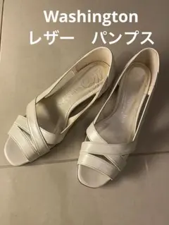 Washington レザー　パンプス　サンダル　ホワイトのサムネイル