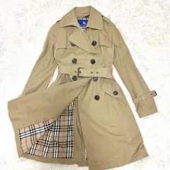 【極美品】バーバリーブルーレーベル　トレンチコート　ノバチェック　40