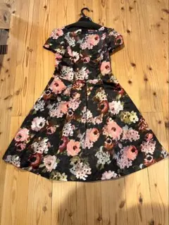 M'S GRACY 花柄 半袖 ひざ丈ワンピース 38 - メルカリ