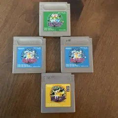 【中古】ポケットモンスター 緑・青×2・黄　セット