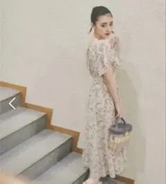 エンブロイダリードレス　ジルスチュアート　ロングワンピース