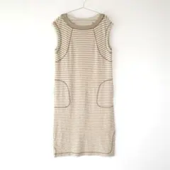 PINORE relax ボーダー フレンチスリーブ ワンピースのサムネイル