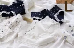 ネイビー花柄　可愛いレディースショーツ　4枚セット　　Lサイズ　まとめ売り