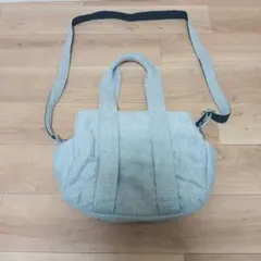 （コメない方発送お断り）グレー 布製2wayバッグ