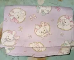 ウサギ柄　移動ポケット 薄紫色